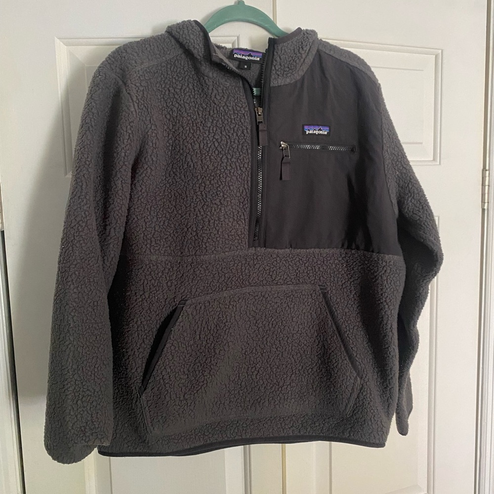 Patagonia retro pile quarter zip pullover men’s medium